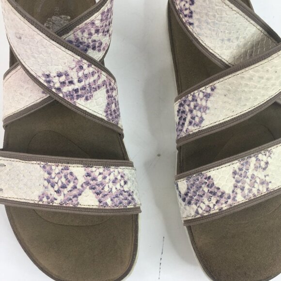 Rockport Romilly Gore Zip Python Print Sandals Size 8 - Picture 3 of 11